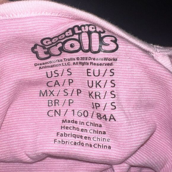 Forever 21 Pink Cropped Y2K 90s Trolls Super Soft Tank Size Small EUC - Picture 6 of 7